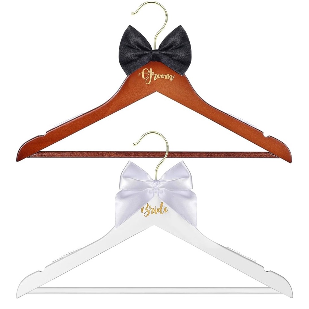 Bride and Groom Wedding Hangers